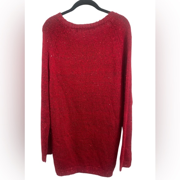 Ny Collection Red Sequin Pullover Knit Sweater Sz(XL) - Picture 2 of 3